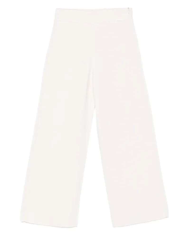 Akris Gestrickte Hose mit weitem Bein - Weiß Weiß