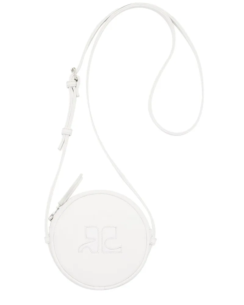 Courrèges Runde Reedition Mini-Tasche - Weiß Weiß