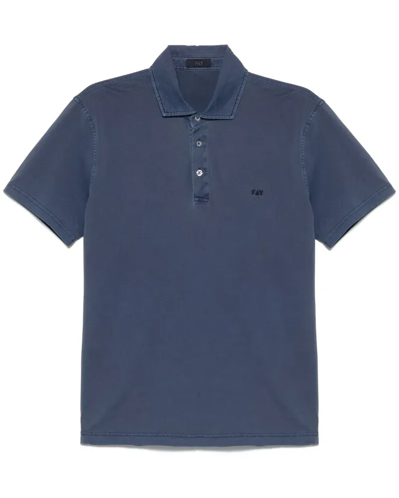 Fay Poloshirt mit Logo-Stickerei - Blau Blau