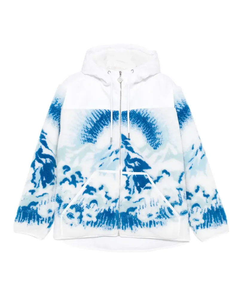 Casablanca Paris Kapuzenjacke mit grafischem Print - Weiß Weiß