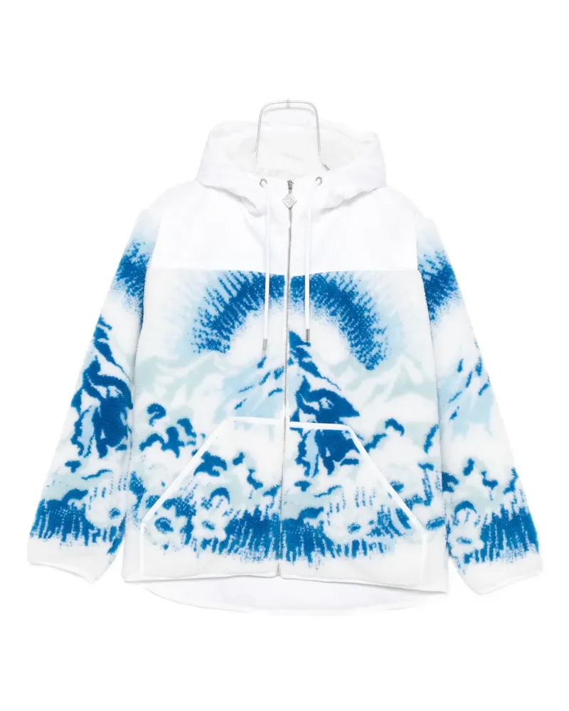 Casablanca Paris graphic-print hooded jacket - Weiß Weiß