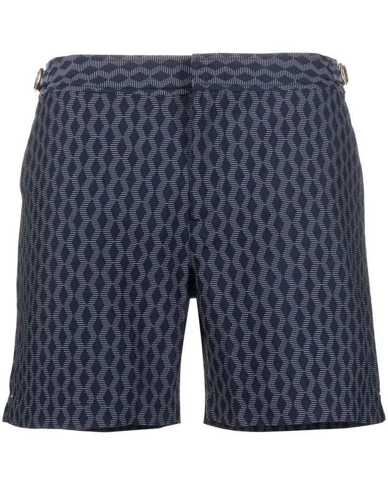 Orlebar Brown Badeshorts mit grafischem Print - Blau Blau