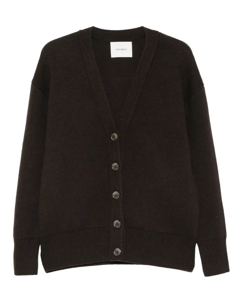 Lisa Yang Amery V-neck button-down cardigan - Braun Braun