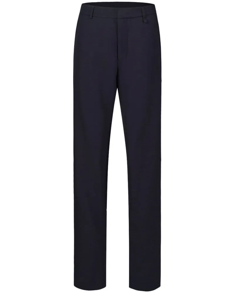 Shanghai Tang rear elasticated-waistband tailored trousers Blau