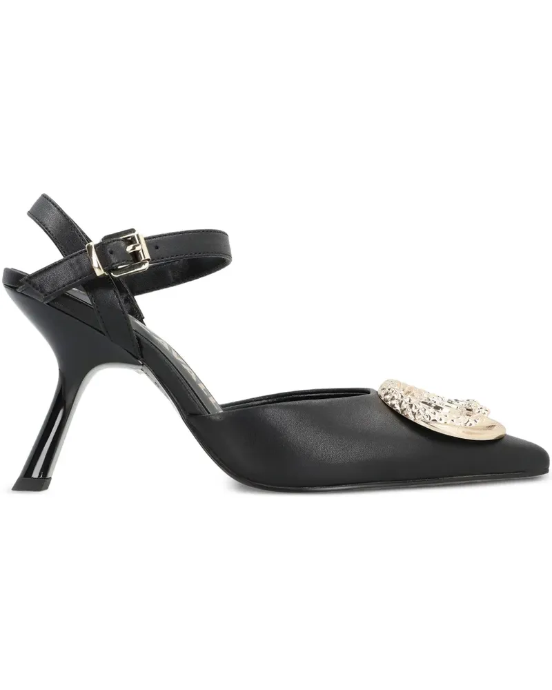 Just Cavalli Verzierte Sandalen mit Knöchelriemen - Schwarz Schwarz