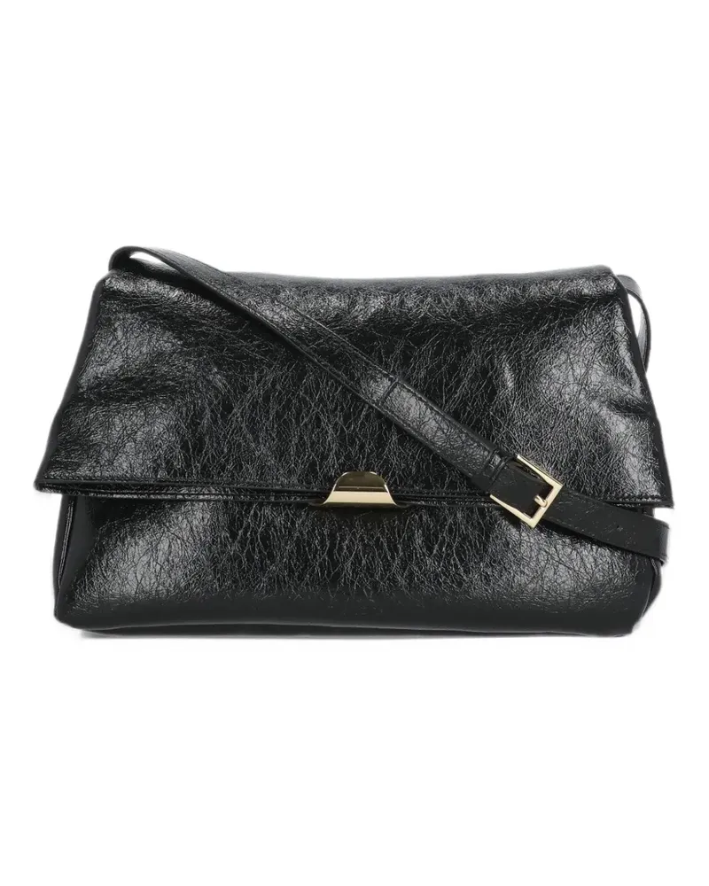 THEMOIRÈ crinkled-effect shoulder bag - Schwarz Schwarz