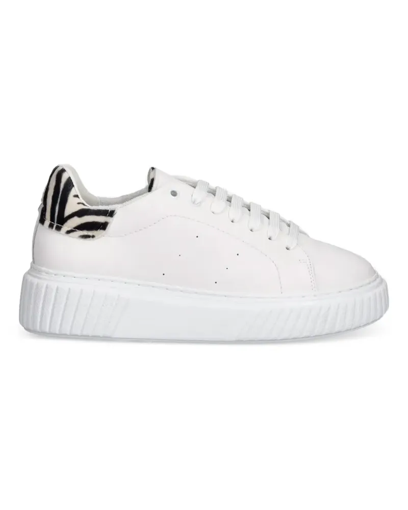 Marc O'Polo zebra-print panelled sneakers - Weiß Weiß
