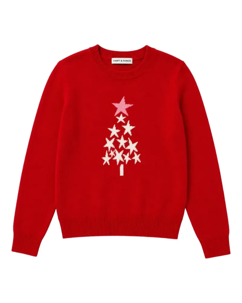 Chinti & Parker Pullover mit Stern-Intarsie - Rot Rot