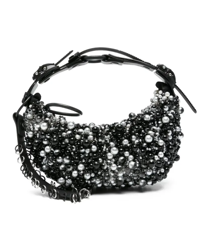 Innerraum Umhängetasche mit Perlen - Schwarz Schwarz