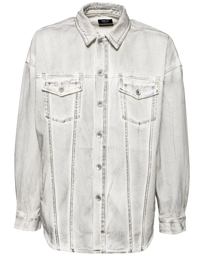 FIVE CM Klassisches Jeanshemd - Grau Grau