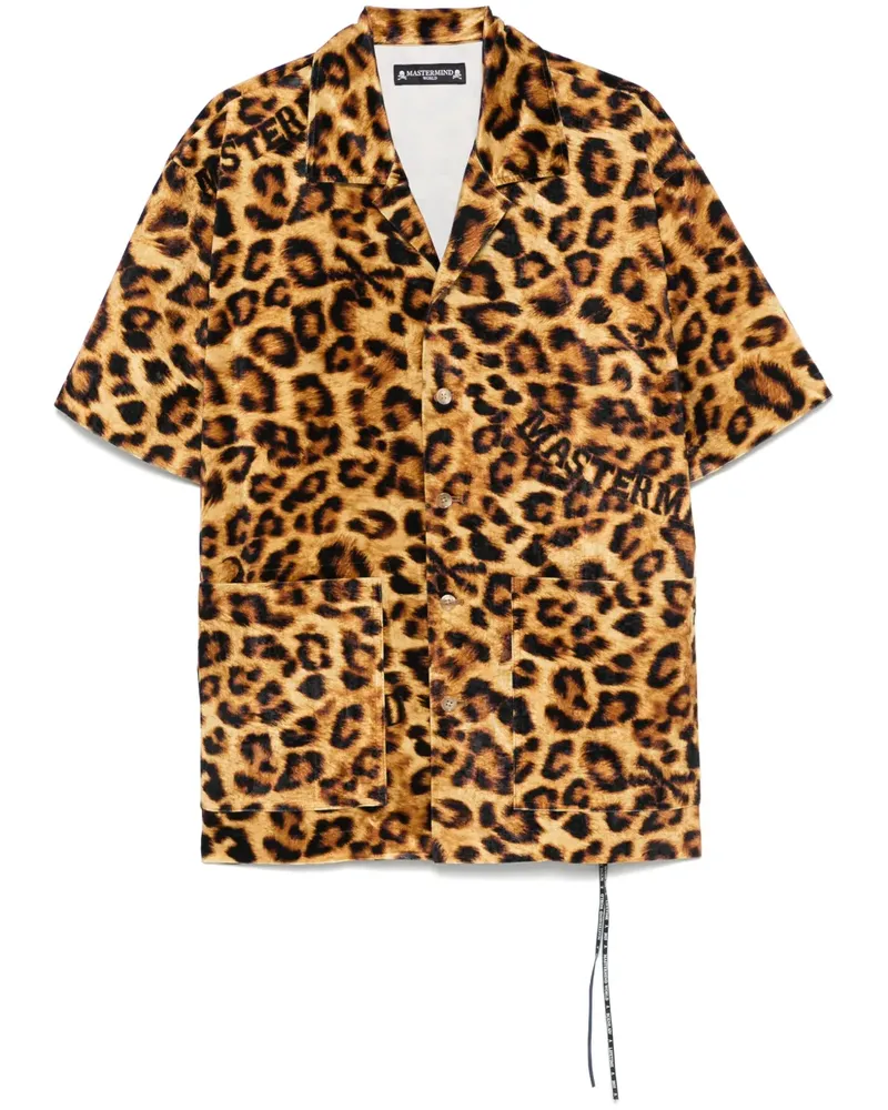 Mastermind Japan Hemd mit Leoparden-Print - Schwarz Schwarz