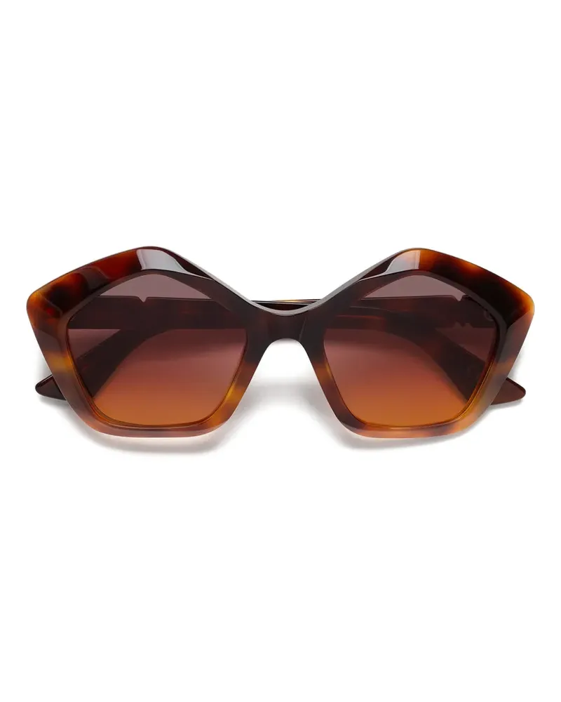 Marni x RETROSUPERFUTURE Eluvi Sonnenbrille mit geometrischem Gestell - Braun Braun