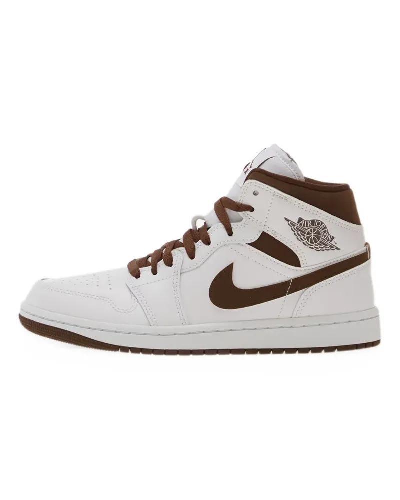 Jordan Air  1 Mid Sneakers - Weiß Weiß