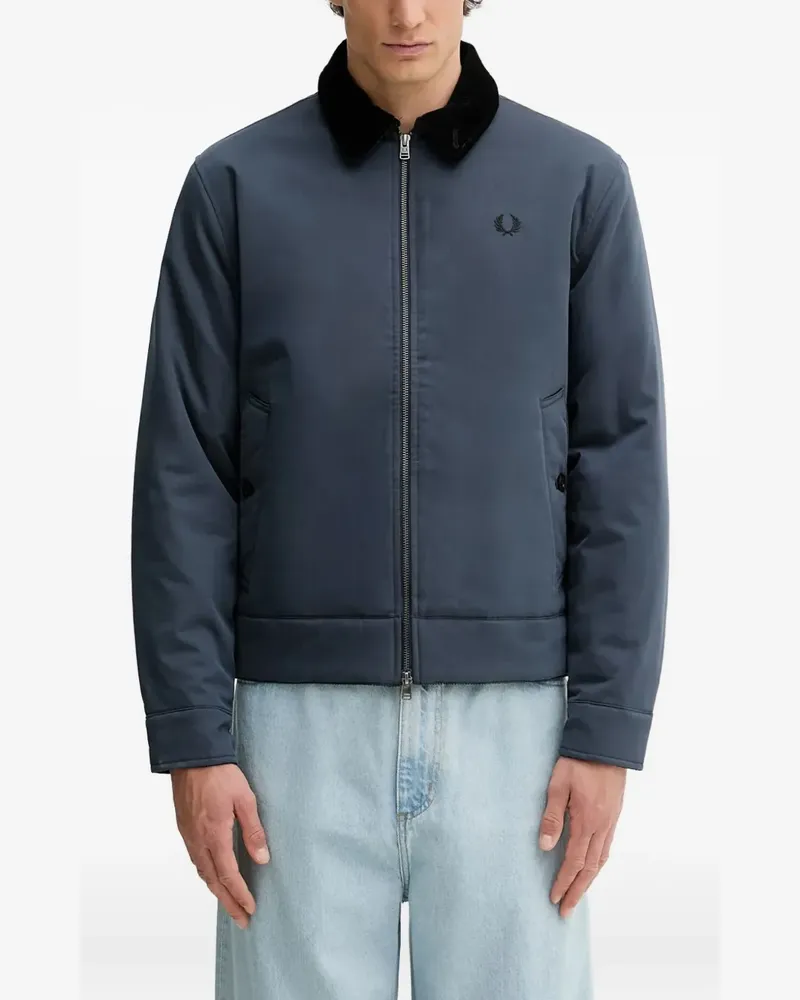 Fred Perry logo-embroidered jacket - Blau Blau