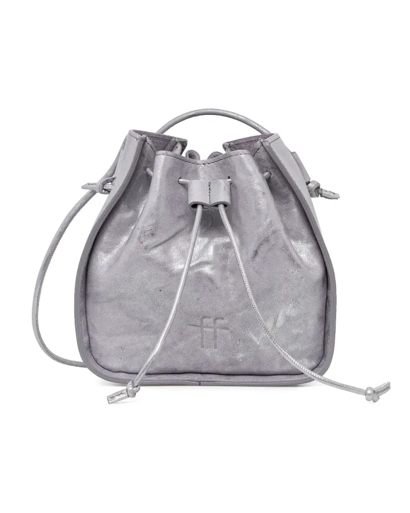 forte_forte Beuteltasche aus Leder - Grau Grau