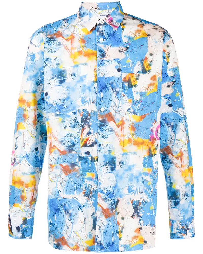 Comme des Garçons Hemd mit durchgehendem Print - Blau Blau