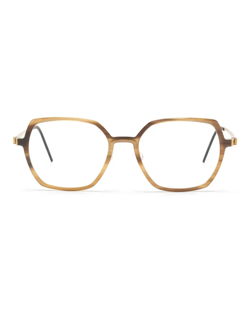 Lindberg Brille mit geometrischem Gestell - Nude Nude