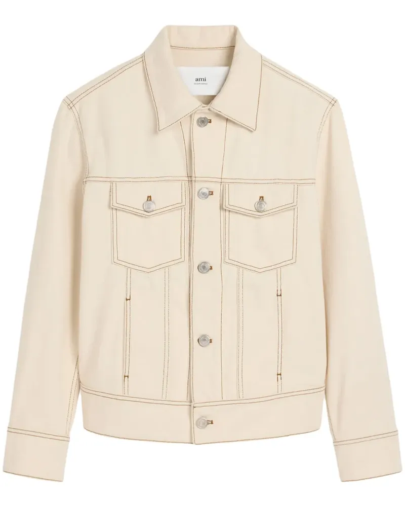 AMI Paris Trucker-Jacke - Nude Nude