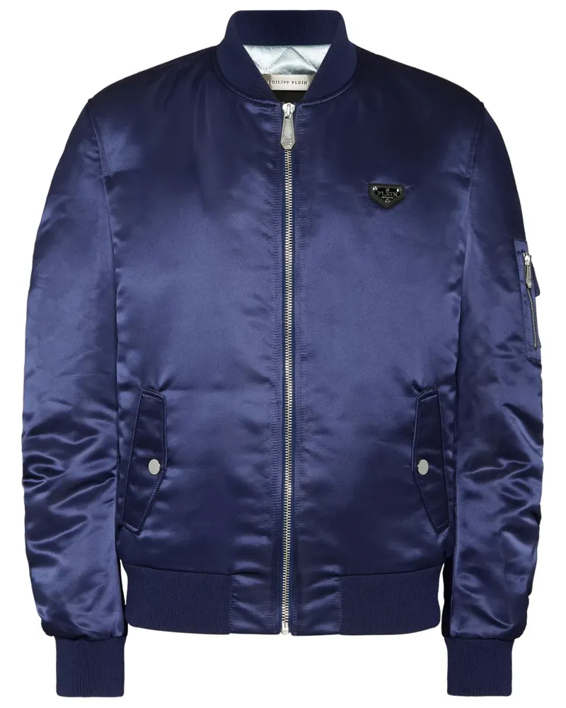 Philipp Plein Top Gun Bomberjacke - Blau Blau