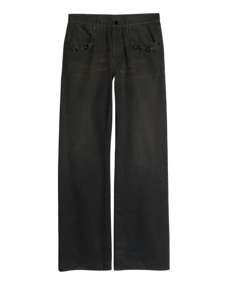 Gucci Jeans mit Horsebit-Spange - Braun Braun