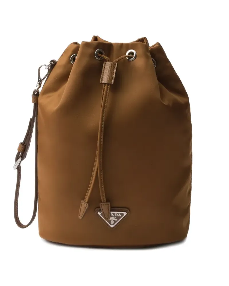 Prada Beuteltasche aus Re-Nylon - Braun Braun