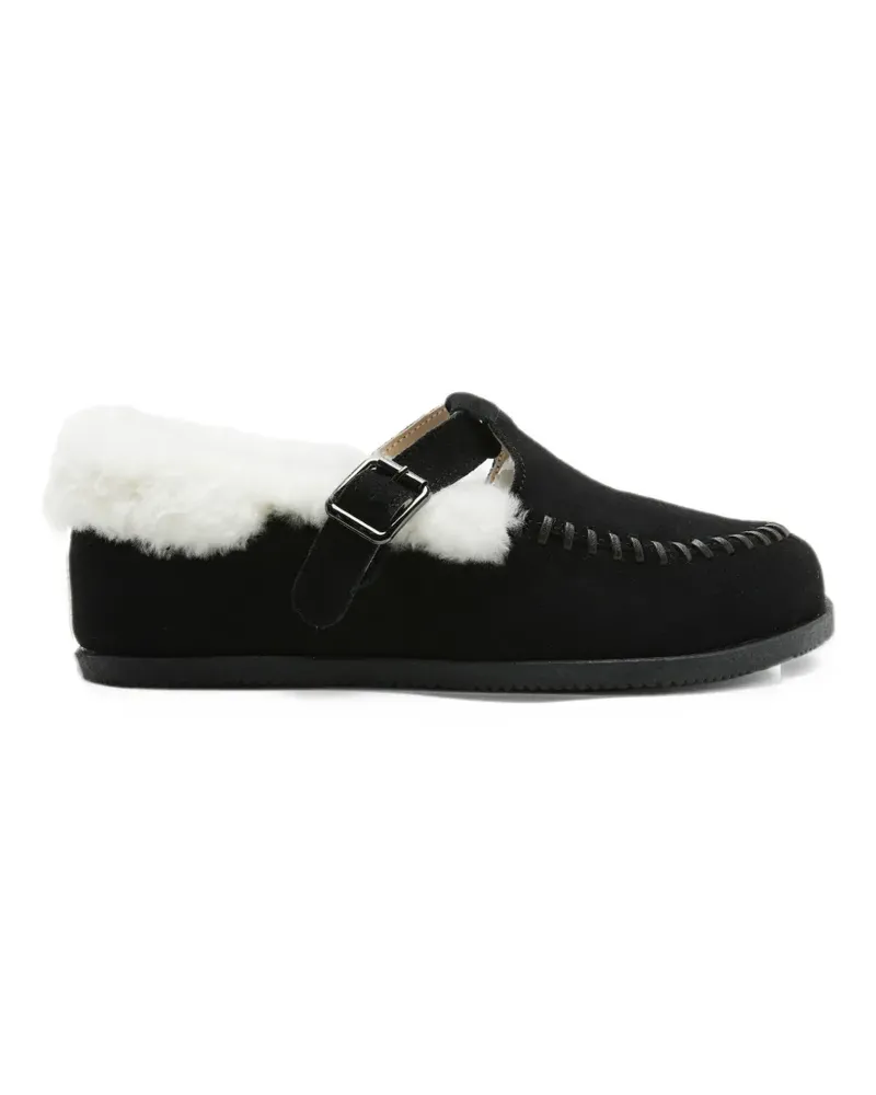 Good News Sneakers mit Shearling-Besatz - Schwarz Schwarz