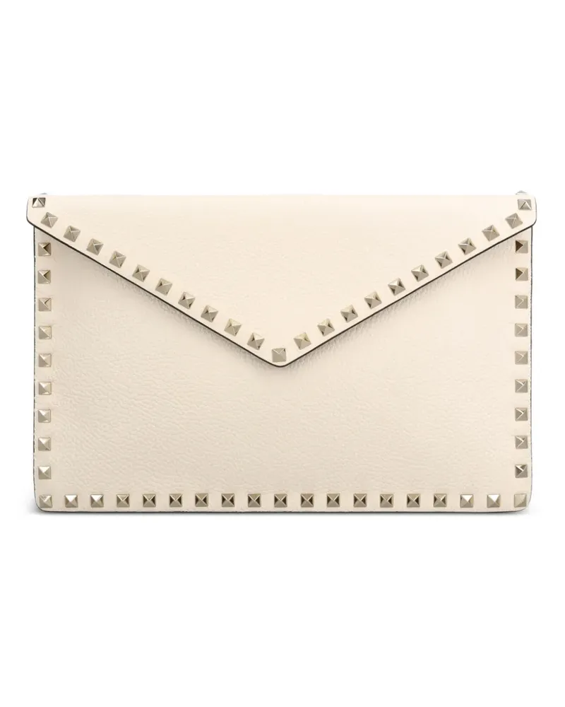 Valentino Garavani Rockstud envelope clutch bag - Nude Nude