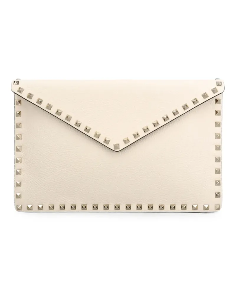 Valentino Garavani Rockstud envelope clutch bag - Nude Nude