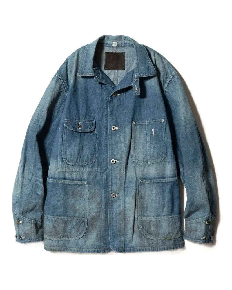 Taiga Takahashi chinstrap coverall jacket - Blau Blau
