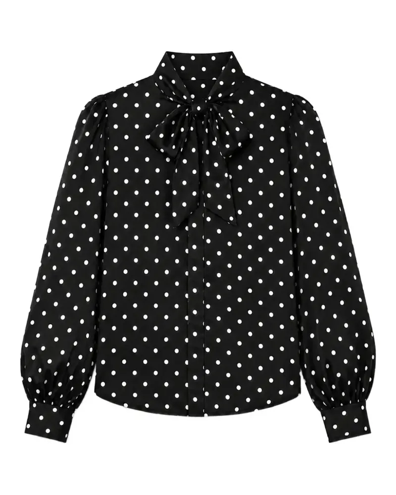 Chinti & Parker Bluse mit Polka Dots - Schwarz Schwarz