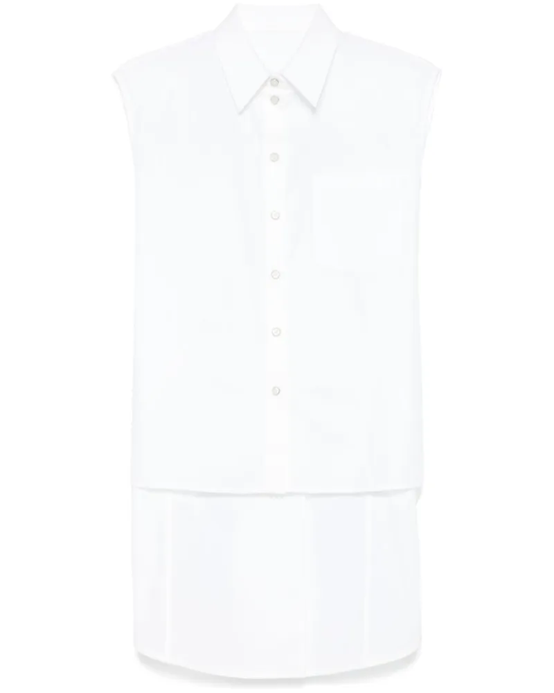 Helmut Lang Ärmelloses Apex Tail Hemd - Weiß Weiß