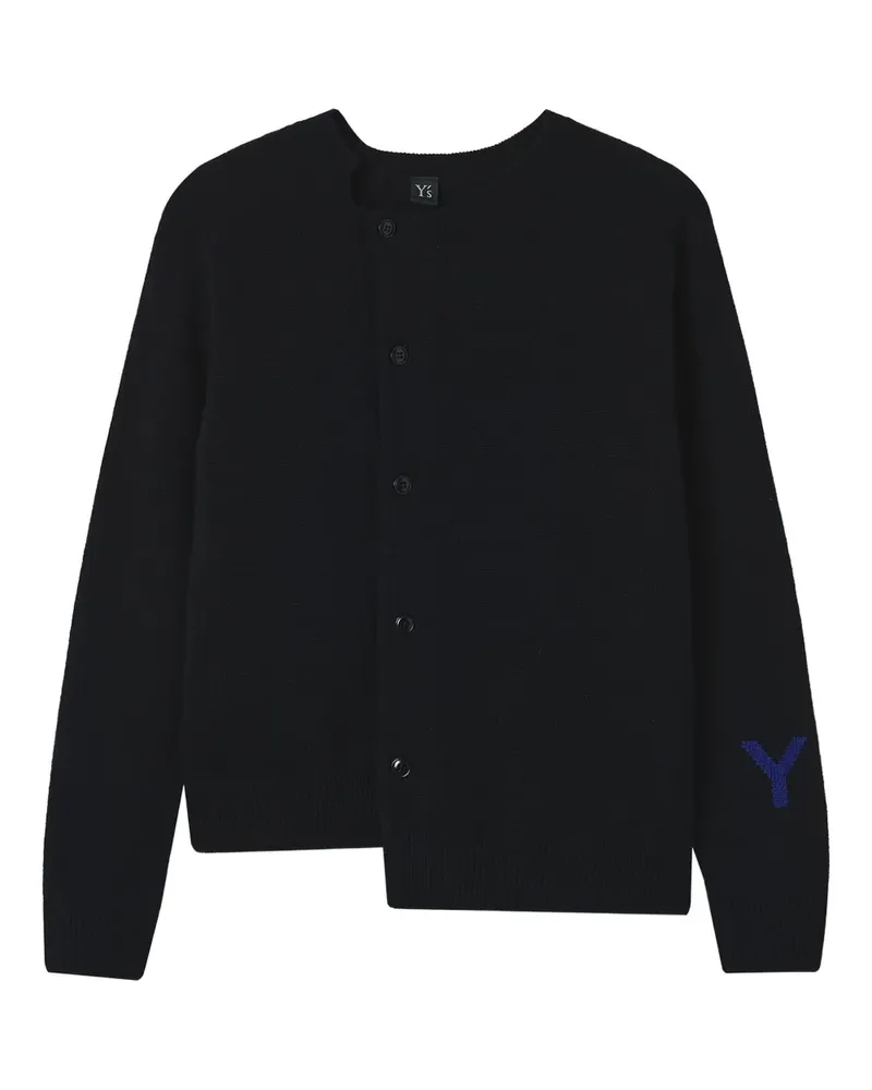Yohji Yamamoto Cardigan mit asymmetrischem Saum - Schwarz Schwarz