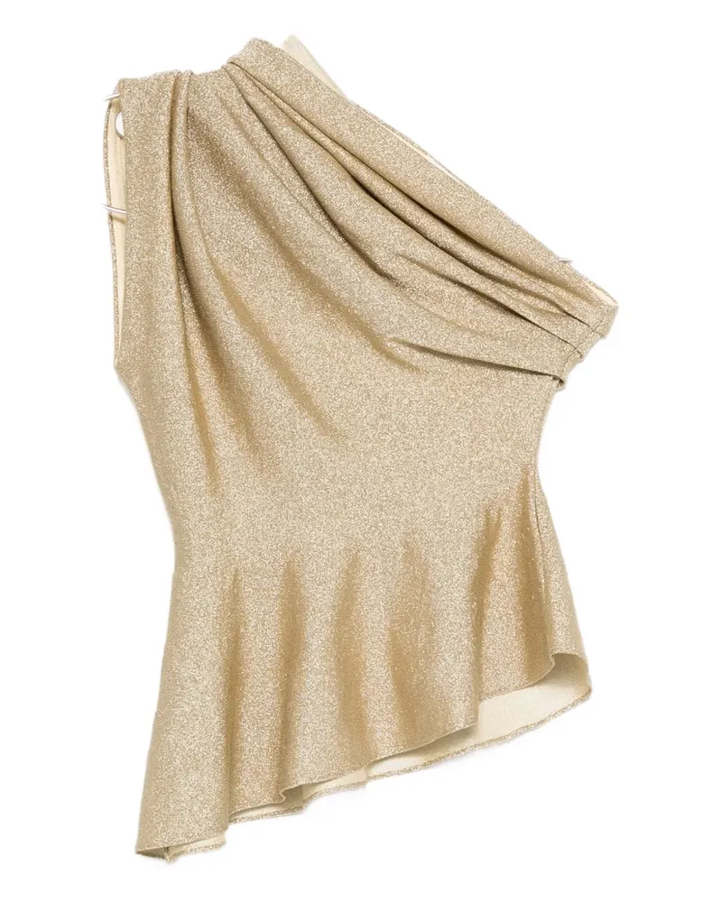 KHAITE Aimee draped blouse - Gelb Gelb