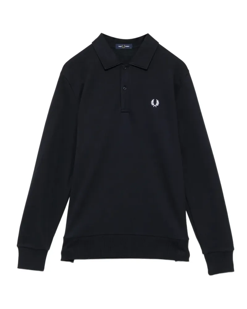 Fred Perry panel collared sweatshirt - Blau Blau