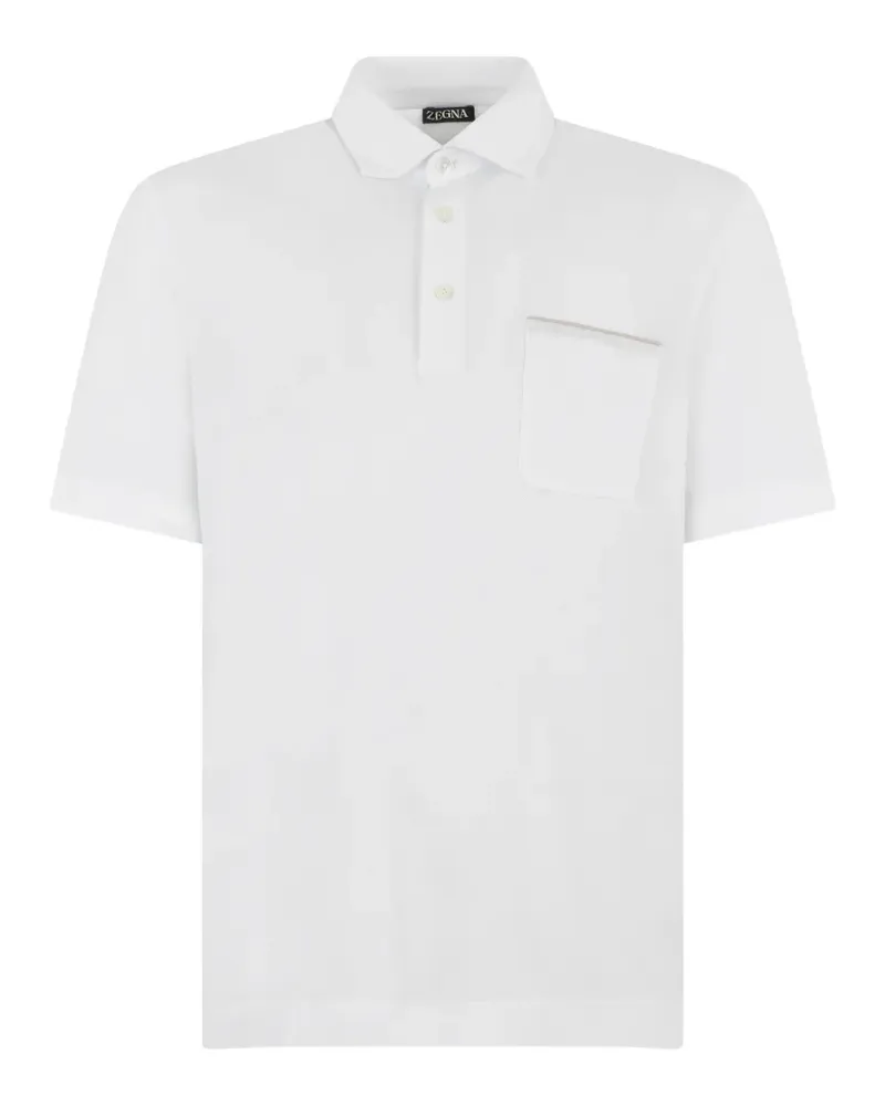 Ermenegildo Zegna Poloshirt mit aufgesetzter Tasche - Weiß Weiß
