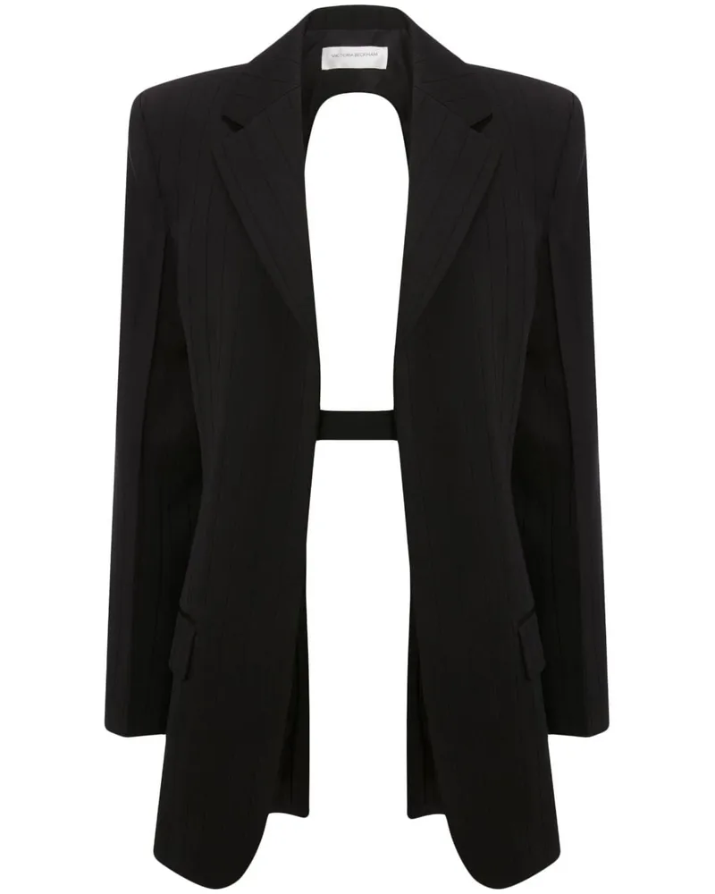 Victoria Beckham Rückenfreier Blazer - Schwarz Schwarz