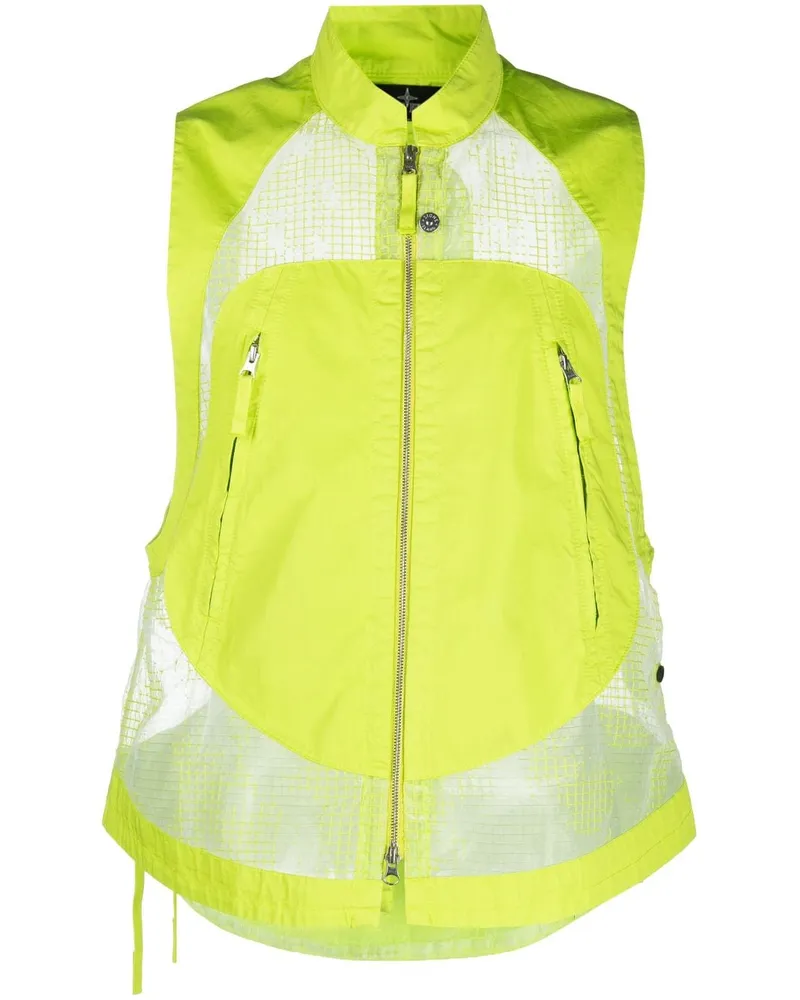 Stone Island Weste mit Mesh-Einsätzen - Grün Grün