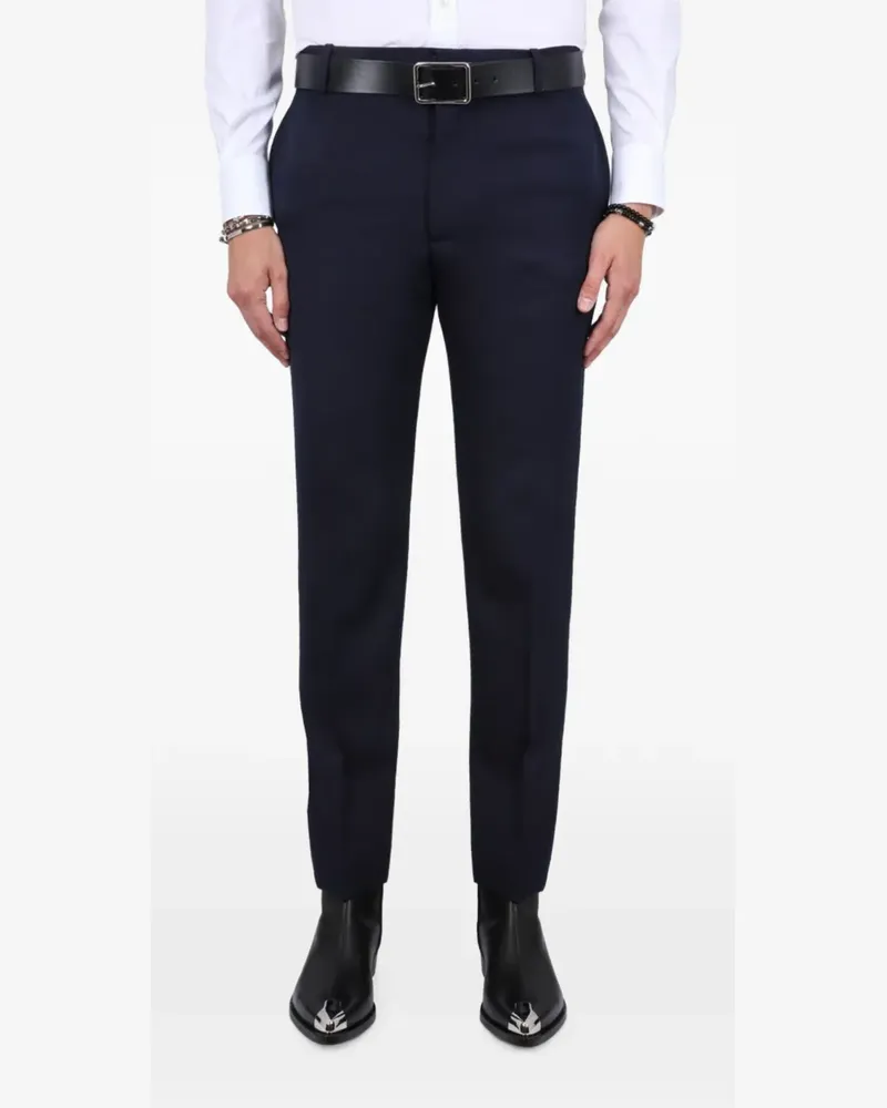 Alexander McQueen concealed-fastening tailored trousers - Blau Blau