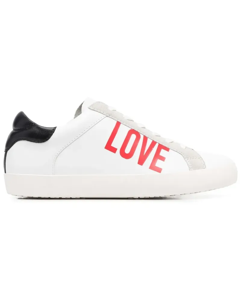Moschino Sneakers mit Logo-Print - Weiß Weiß