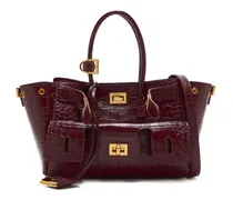 Mini Bel Air Handtasche mit Prägung - Rot