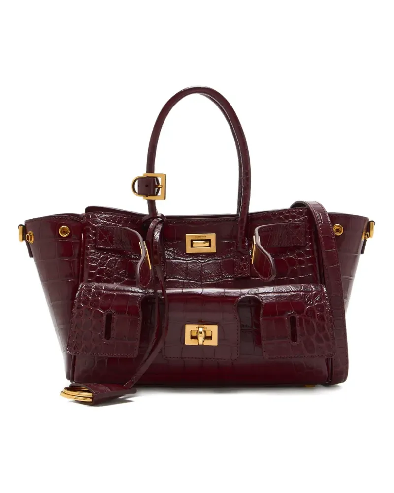 Balenciaga Mini Bel Air Handtasche mit Prägung - Rot Rot