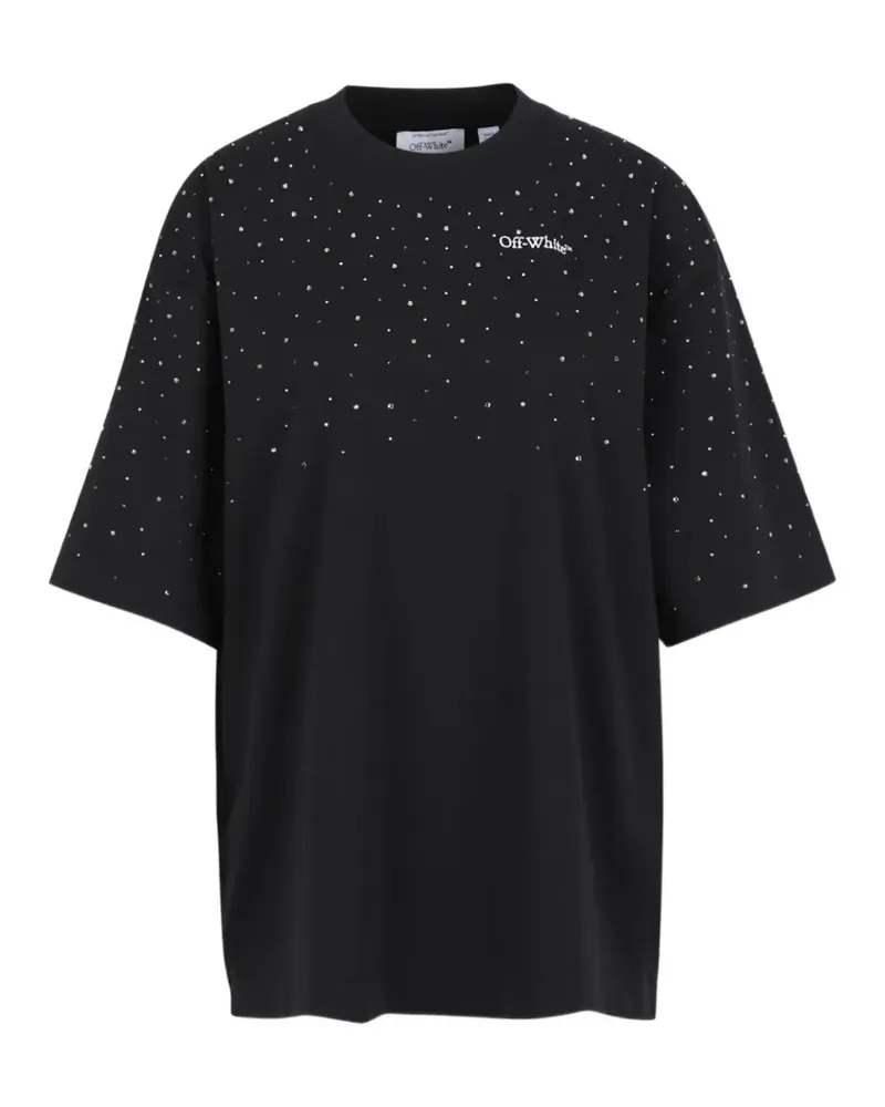 OFF-WHITE embellished logo T-shirt - Schwarz Schwarz