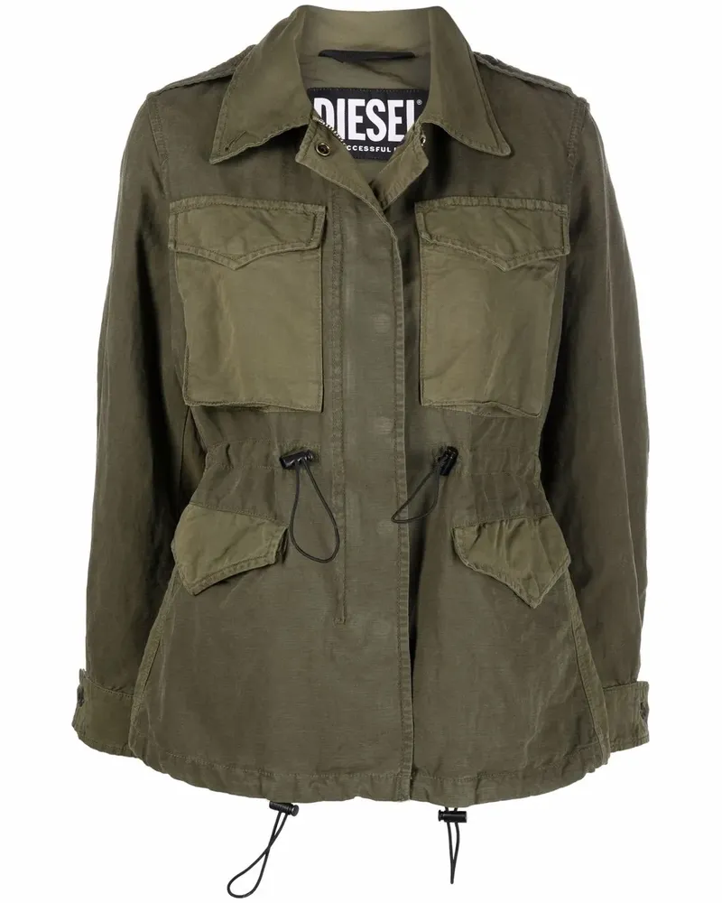 Diesel Jacke mit Kordelzug - Grün Grün
