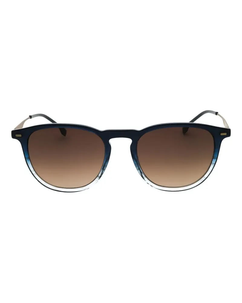 HUGO BOSS Sonnenbrille mit rundem Gestell - Blau Blau