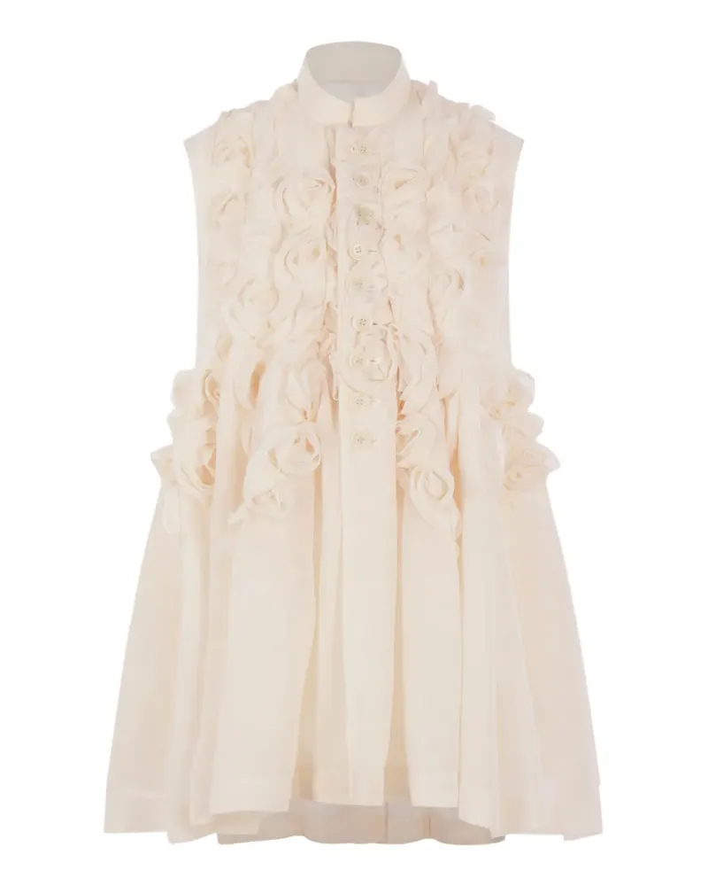 Comme des Garçons floral-appliqué sleeveless dress - Nude Nude