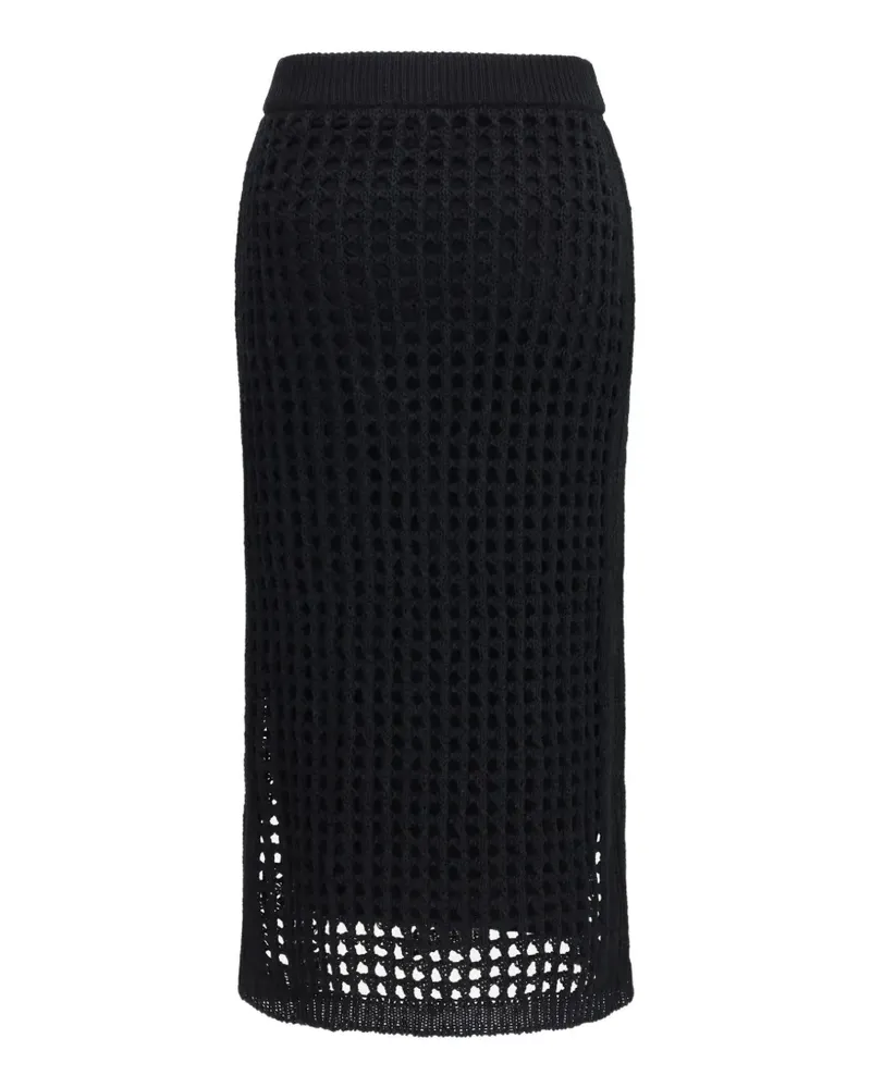 Max Mara open-knit cotton skirt - Schwarz Schwarz