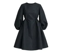 CBclo balloon-sleeve A-line mini dress - Schwarz