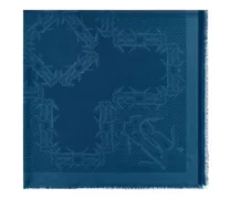 Mirror Snake Schal mit Monogramm - Blau