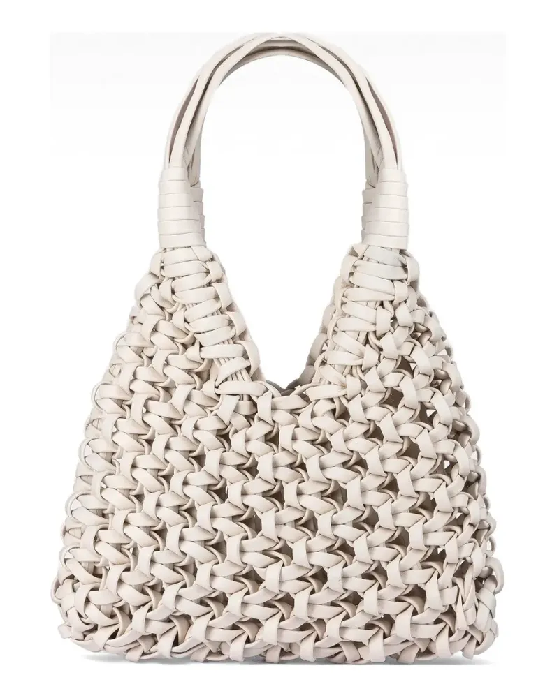 HIBOURAMA Vannifique woven-construction tote bag - Weiß Weiß