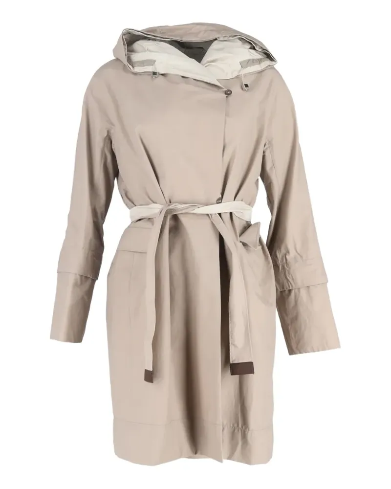Max Mara reversible hooded trench coat - Nude Nude